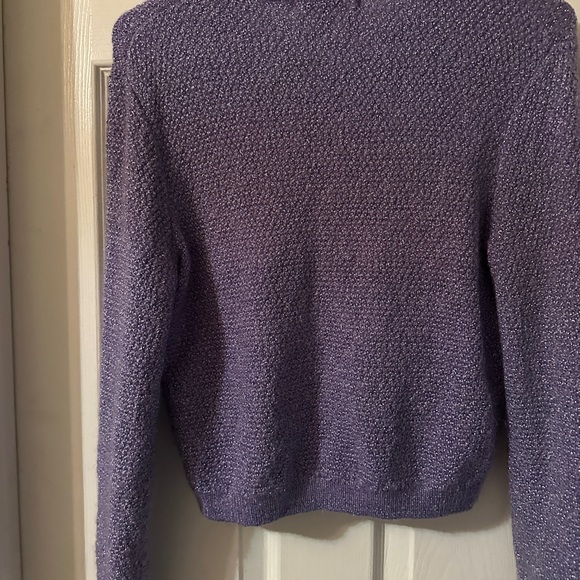 Maje Lavender Knit Button-Front Cardigan with Gold-Tone Buttons size 1 - Picture 5 of 8